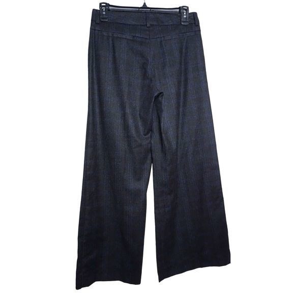 Theory Wool Gray Brim Plaid Wide Leg Pleated Dress Pants Size 2 Women's - Picture 4 of 8